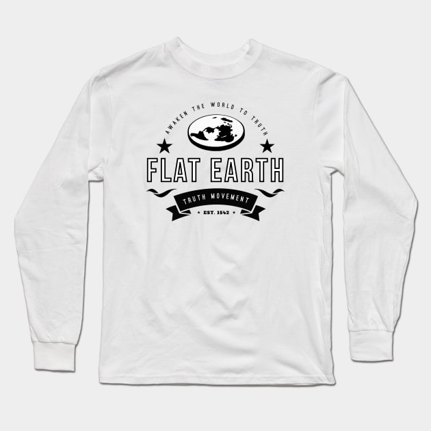 Flat Earth Truth Movement 2 Long Sleeve T-Shirt by VeesTees